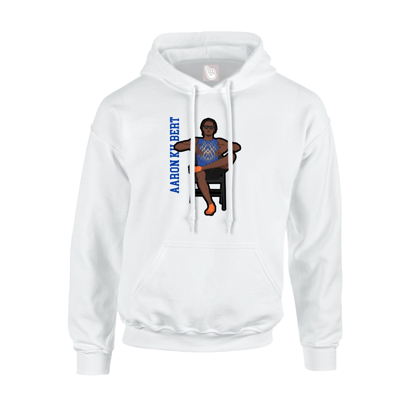 Hoodie — Name Vertical in White