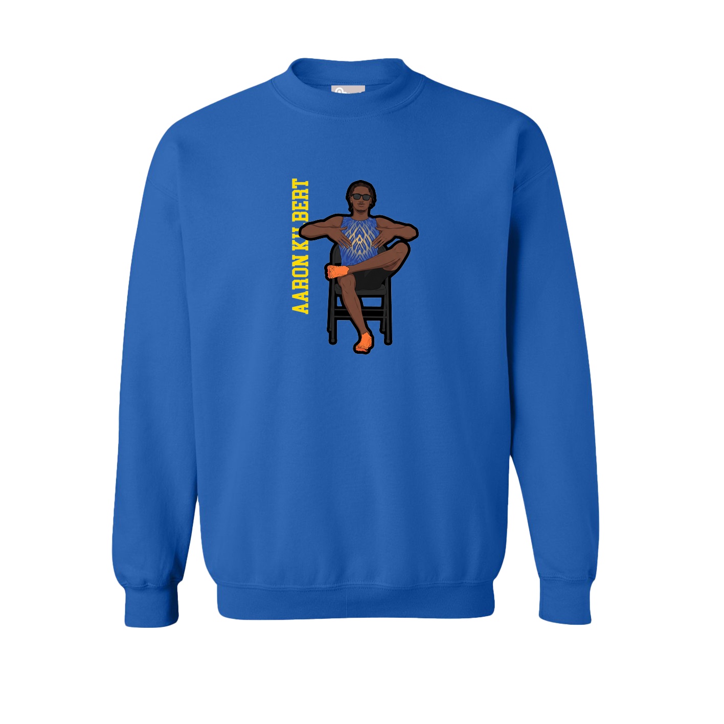 Fleece Crew — Name Vertical in Royal