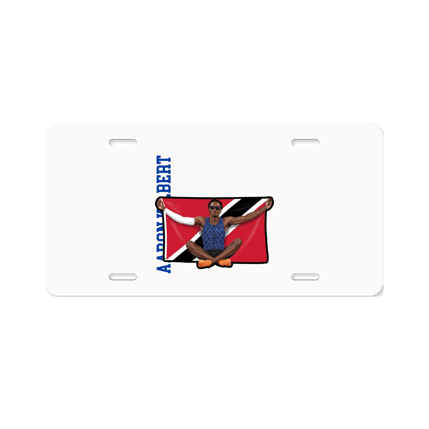 License Plate — Name Vertical in Classic