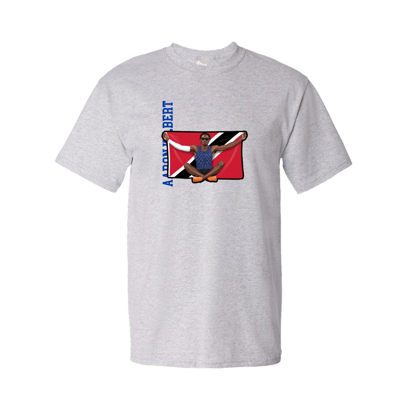 Tee — Name Vertical in Grey