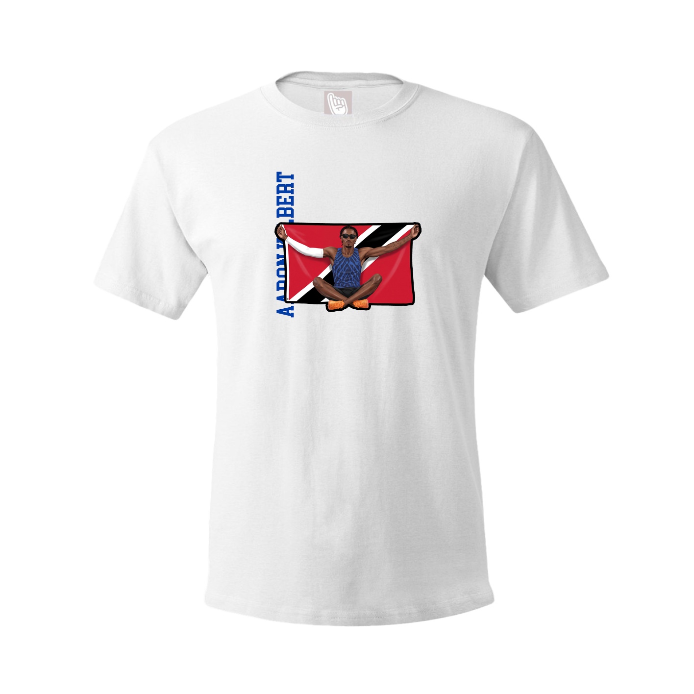 Youth Tee — Name Vertical in White