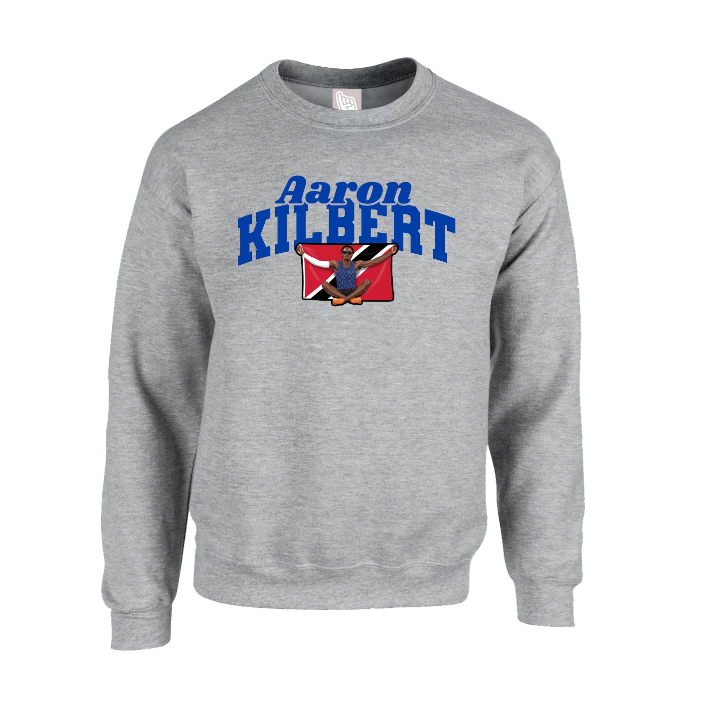 Fleece Crew — Signature Arch in Grey