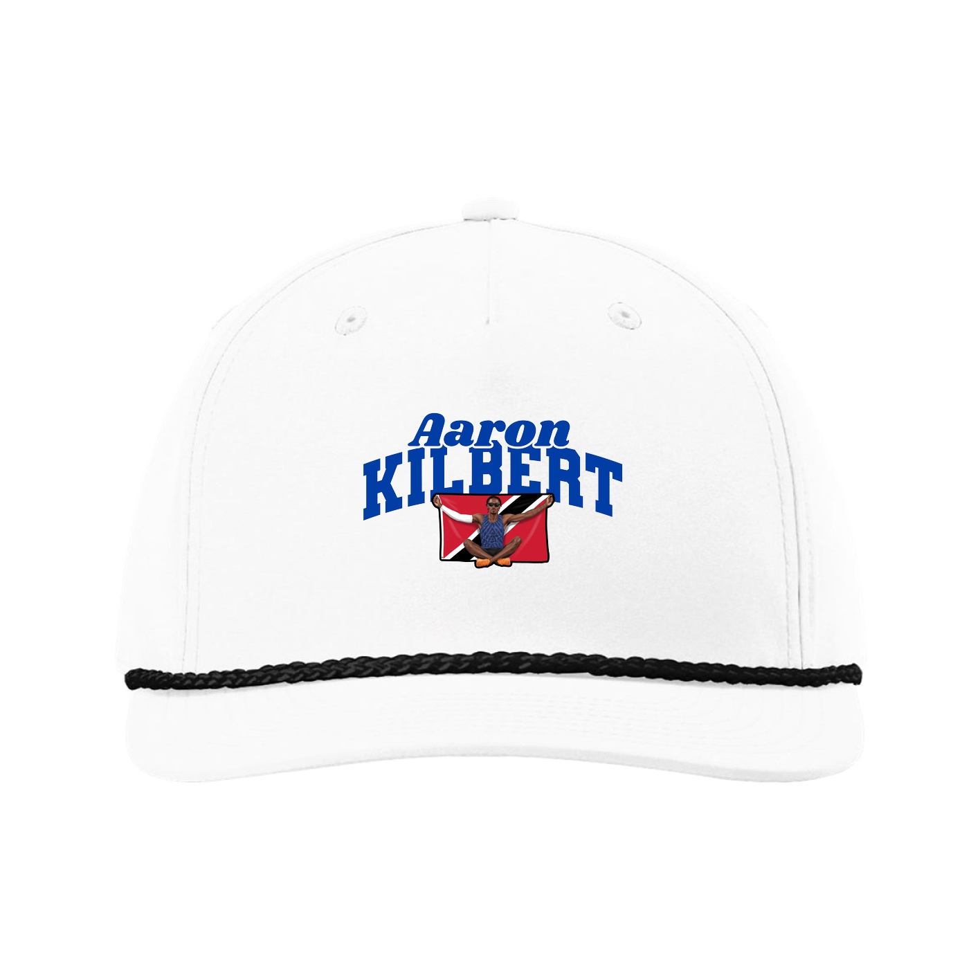 Five-Panel Classic Rope Cap — Signature Arch in White