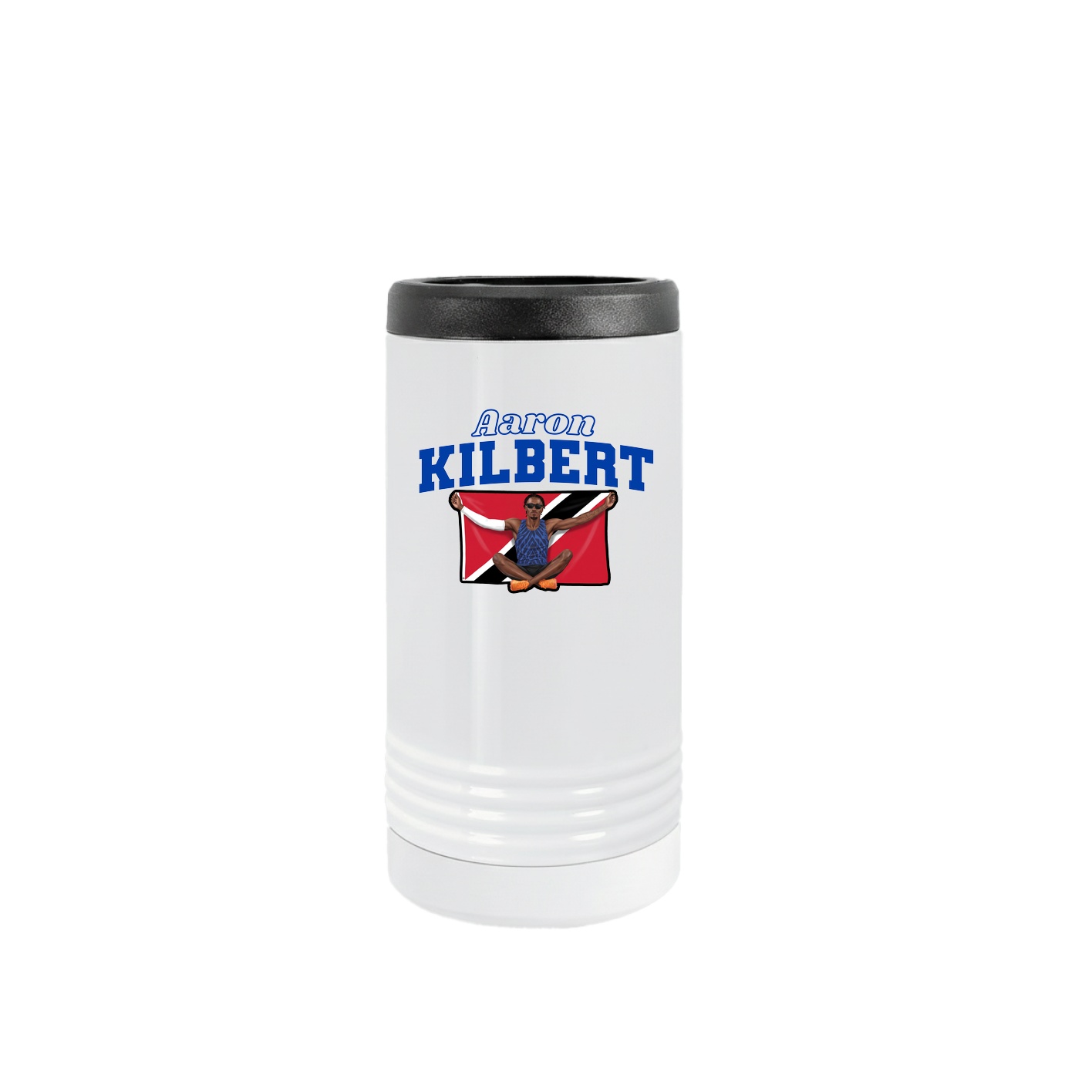 Slim Beverage Holder — Name Arch in White