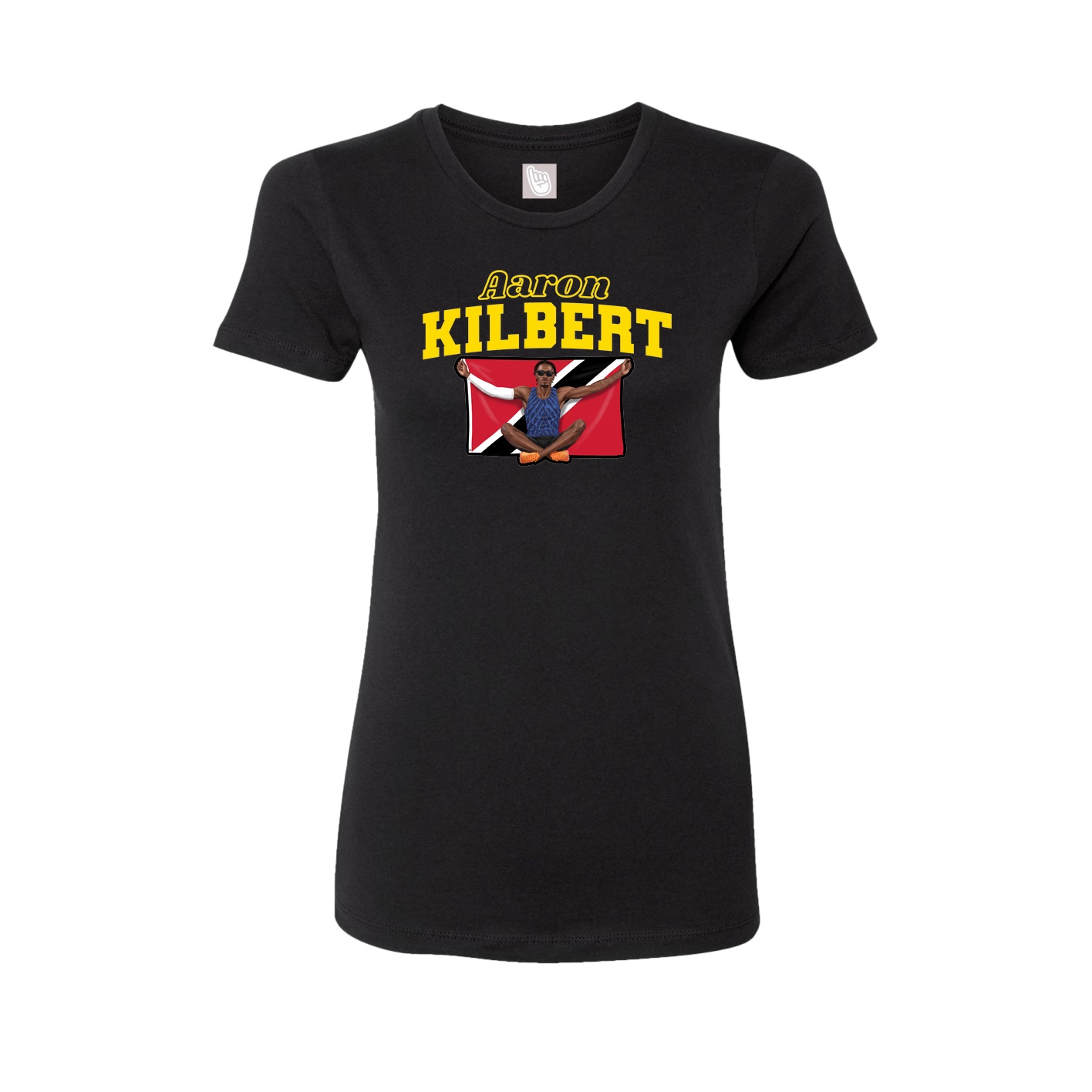 Fitted Women's Tee — Name Arch in Black