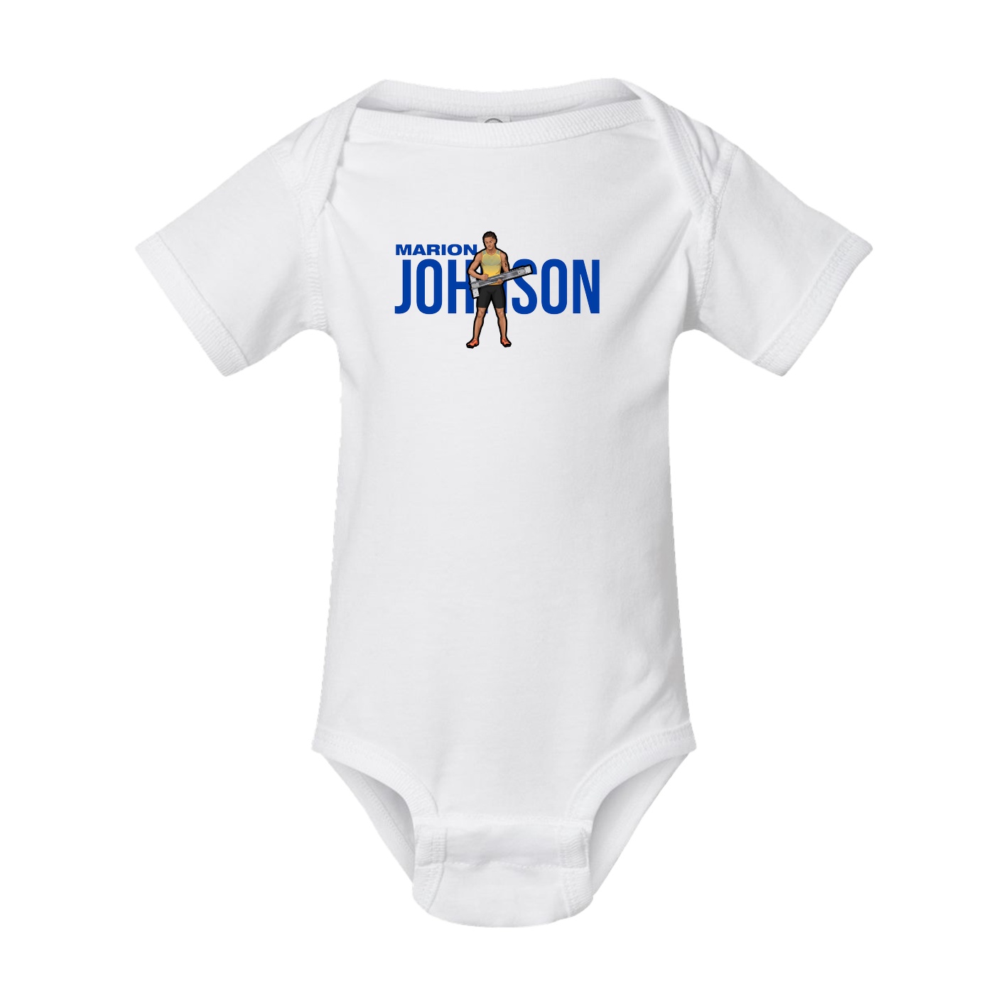 Baby Onesie — Player Name in White