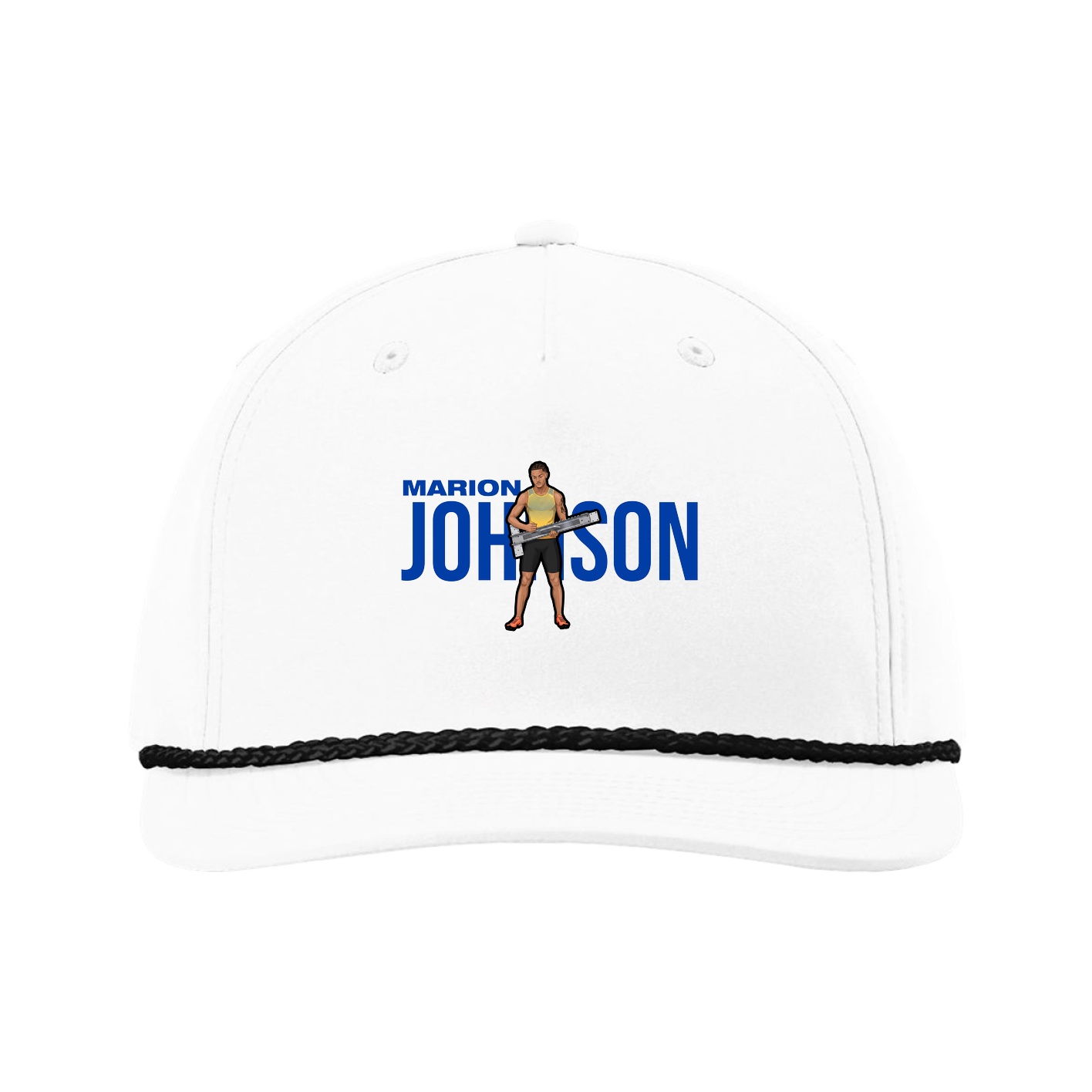 Five-Panel Classic Rope Cap — Player Name in White
