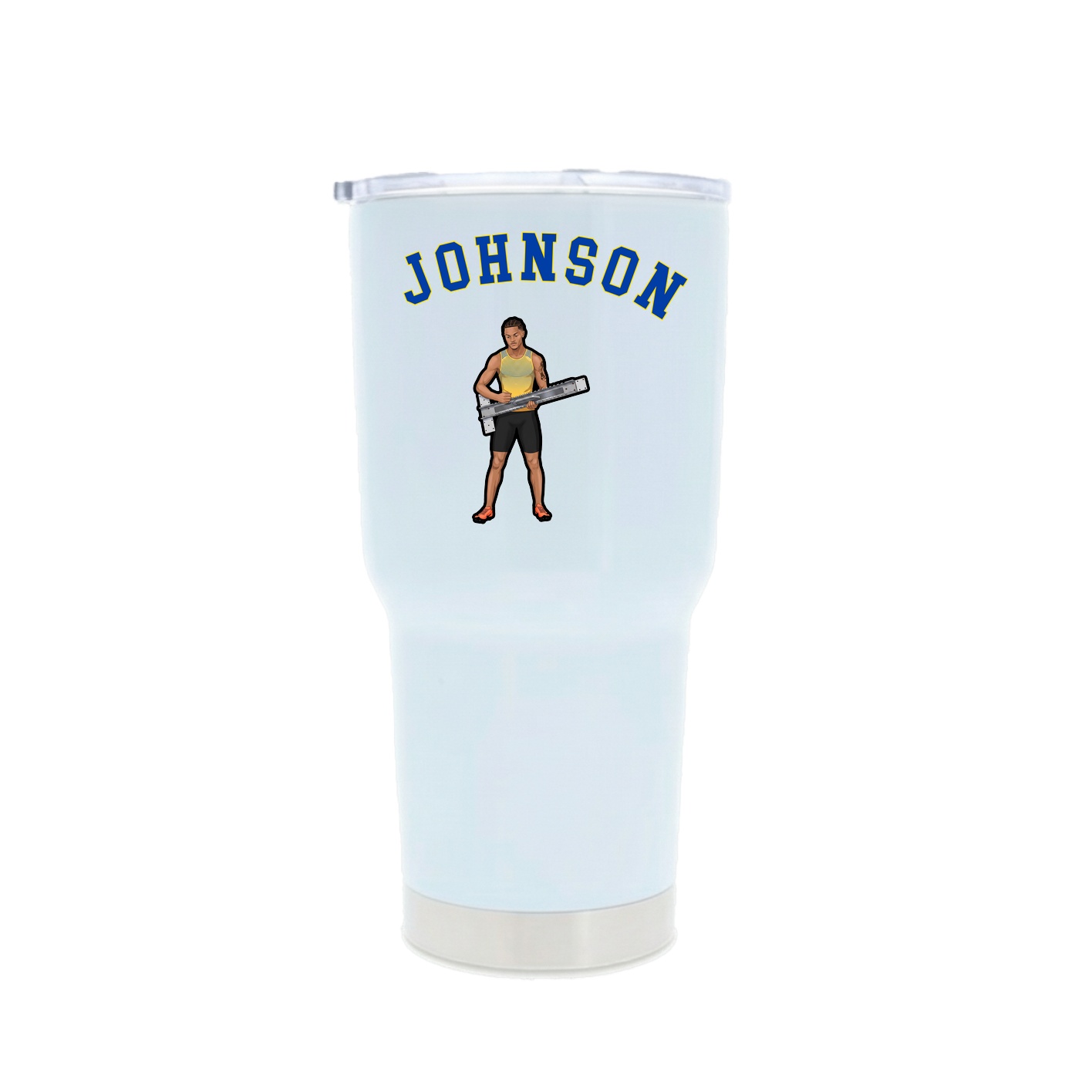 30oz Stainless Steel Tumbler — Shirsey Arch in White