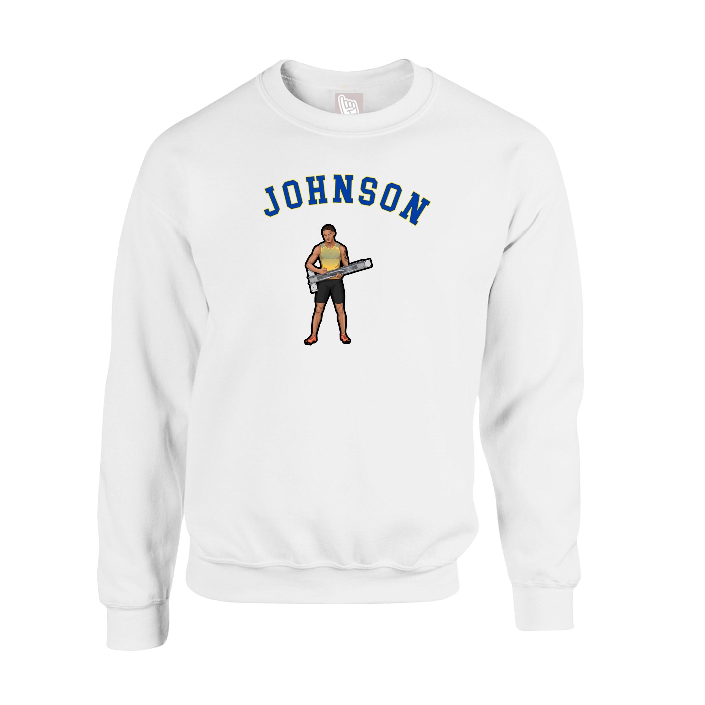 Fleece Crew — Shirsey Arch in White