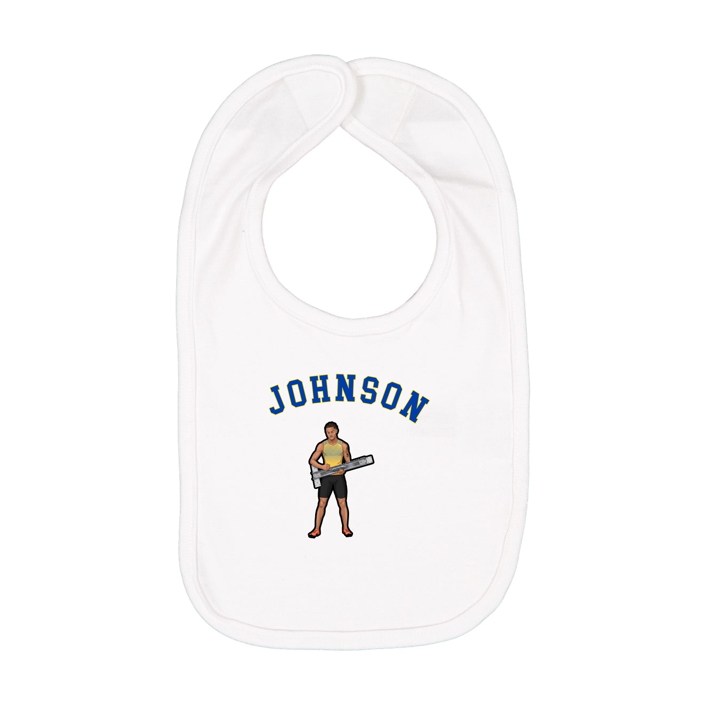 Infant Bib — Shirsey Arch in White