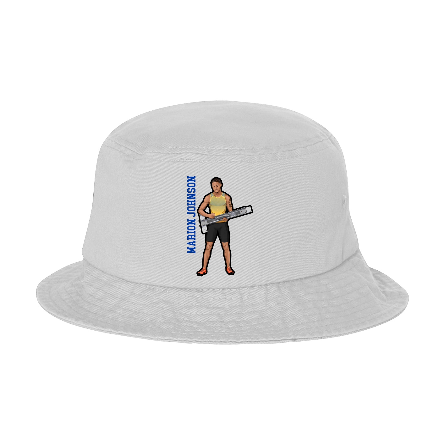 Bucket Cap — Name Vertical in White