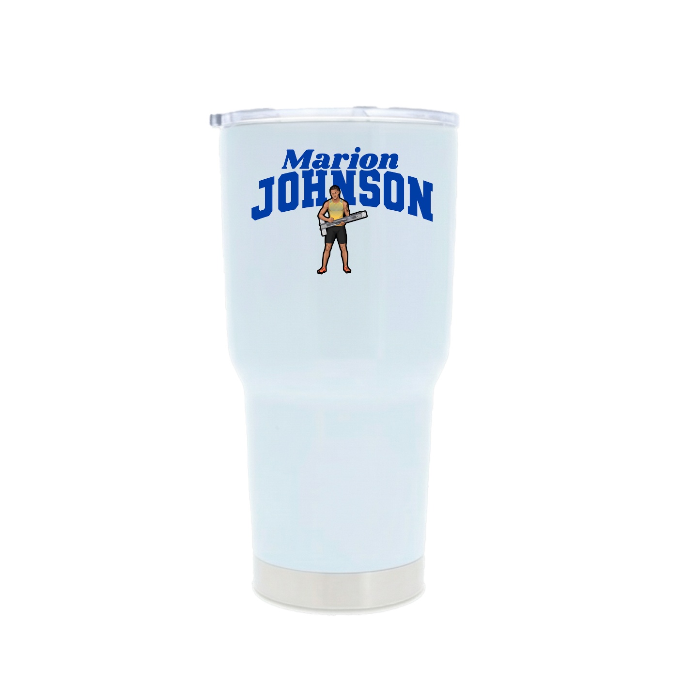 30oz Stainless Steel Tumbler — Signature Arch in White
