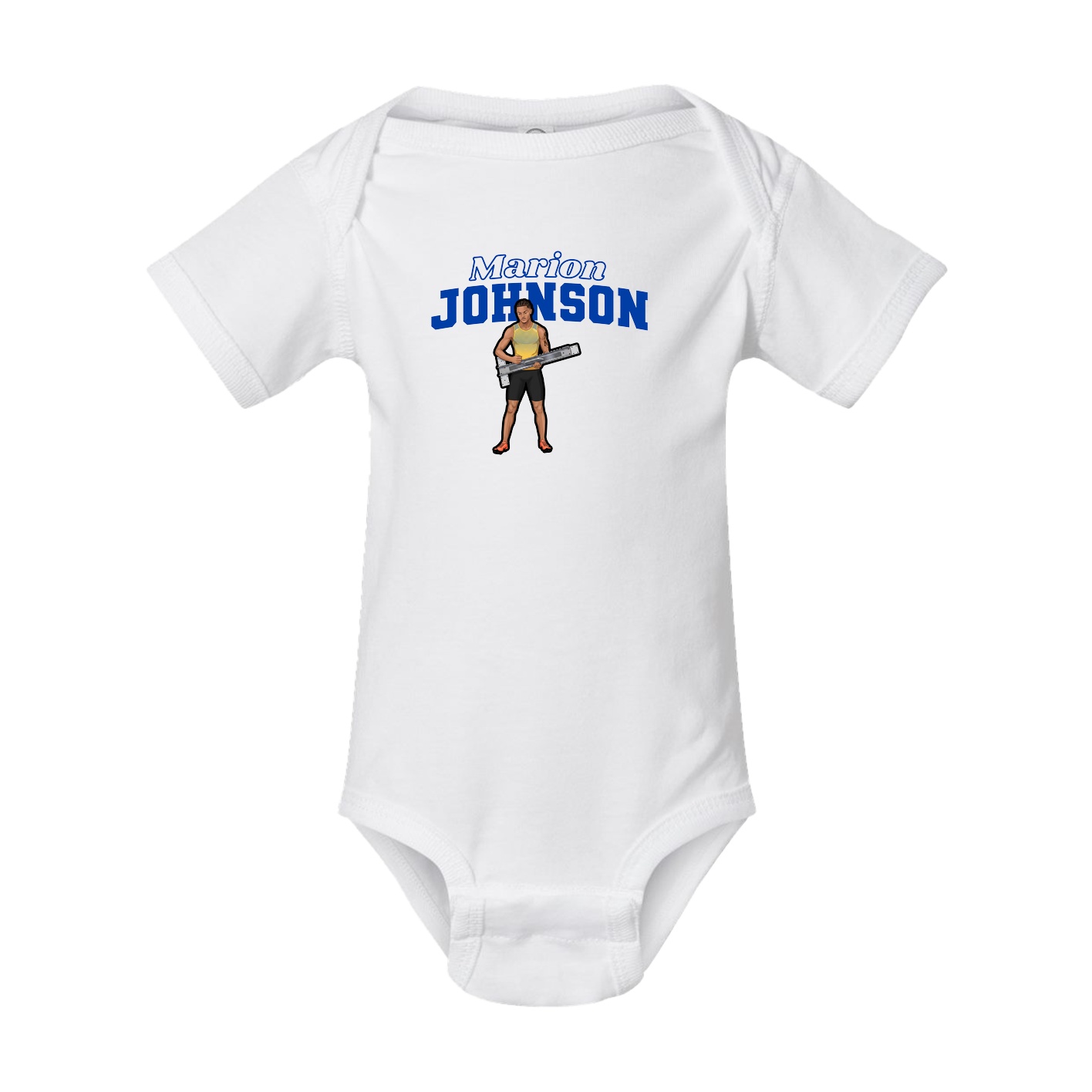 Baby Onesie — Name Arch in White