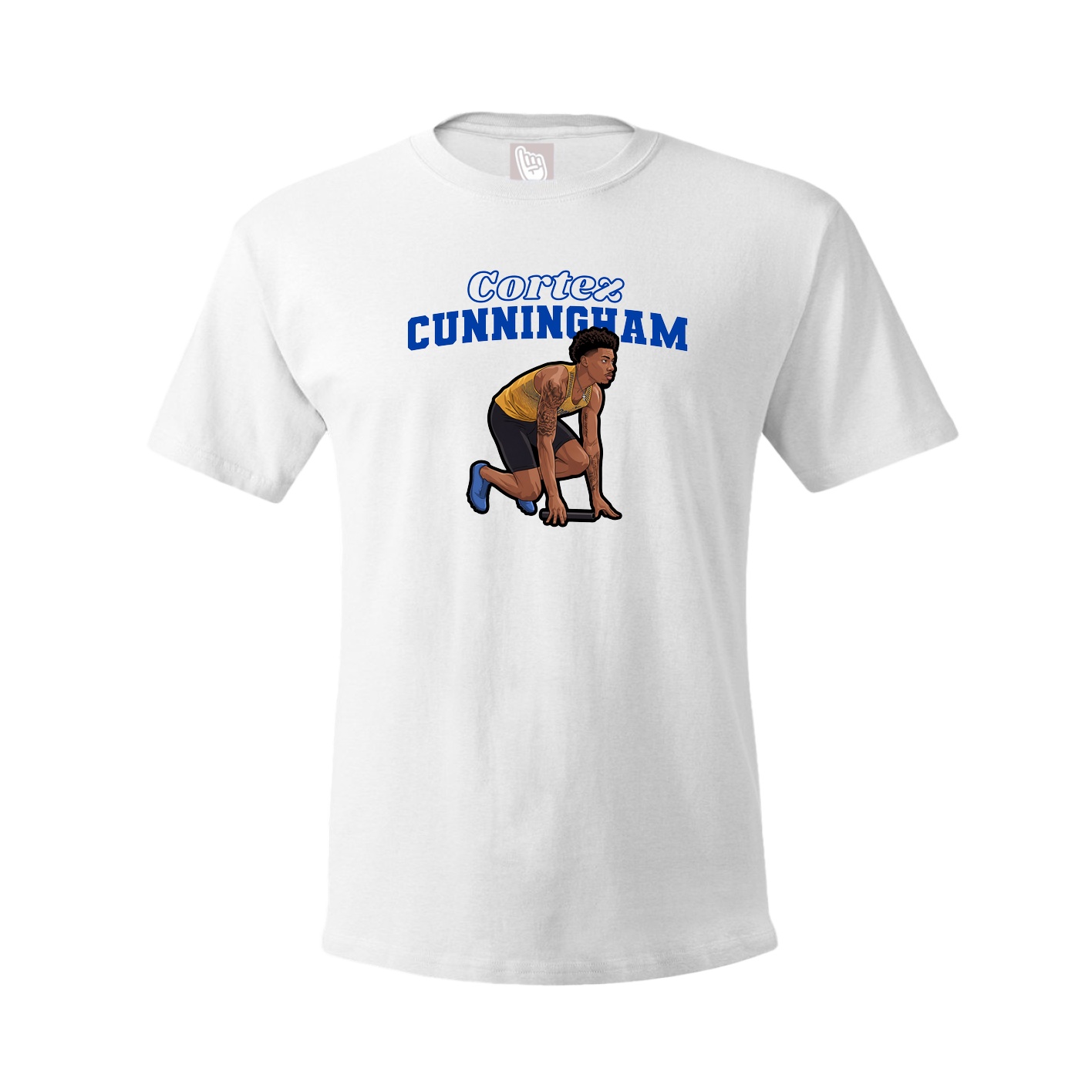 Youth Tee — Name Arch in White