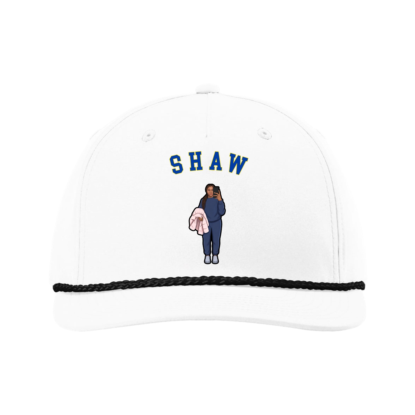 Five-Panel Classic Rope Cap — Shirsey Arch in White