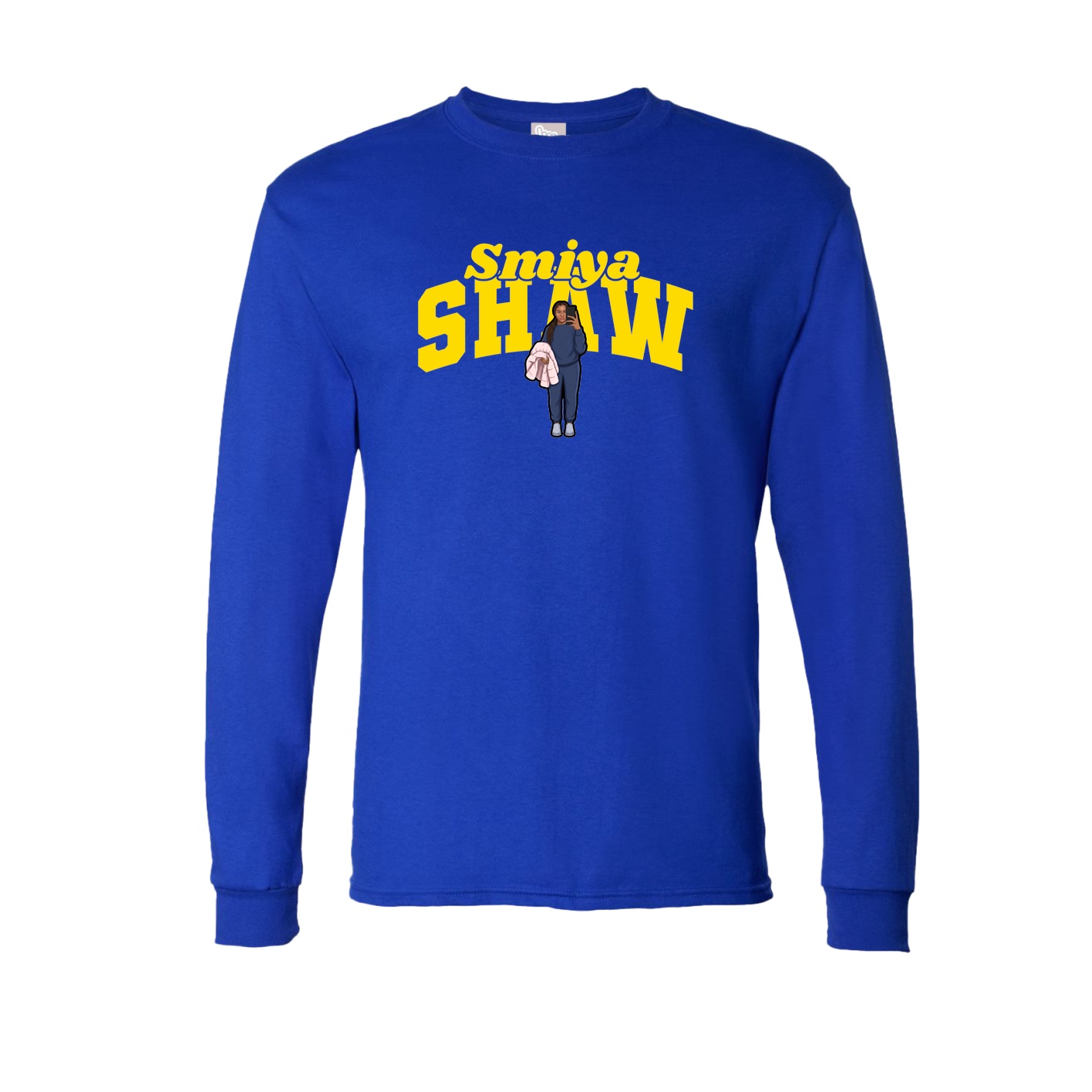Long Sleeve Tee — Signature Arch in Royal