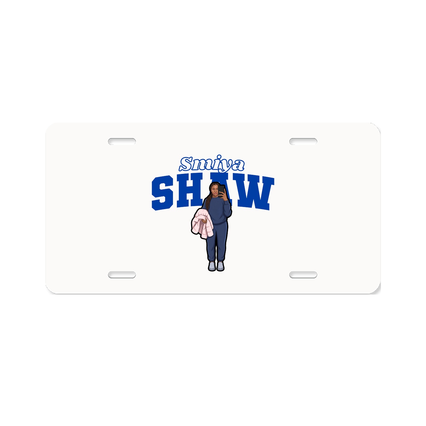 License Plate — Name Arch in Classic