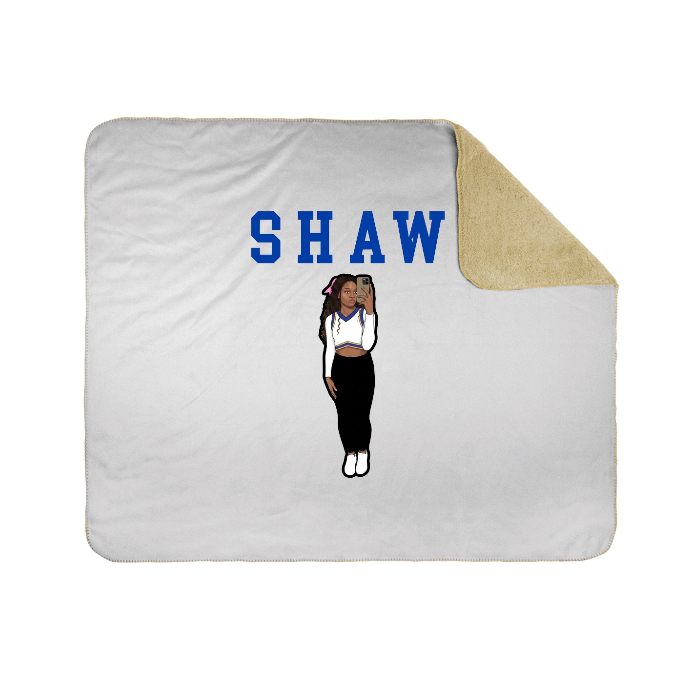 Throw Blanket — Shirsey in White