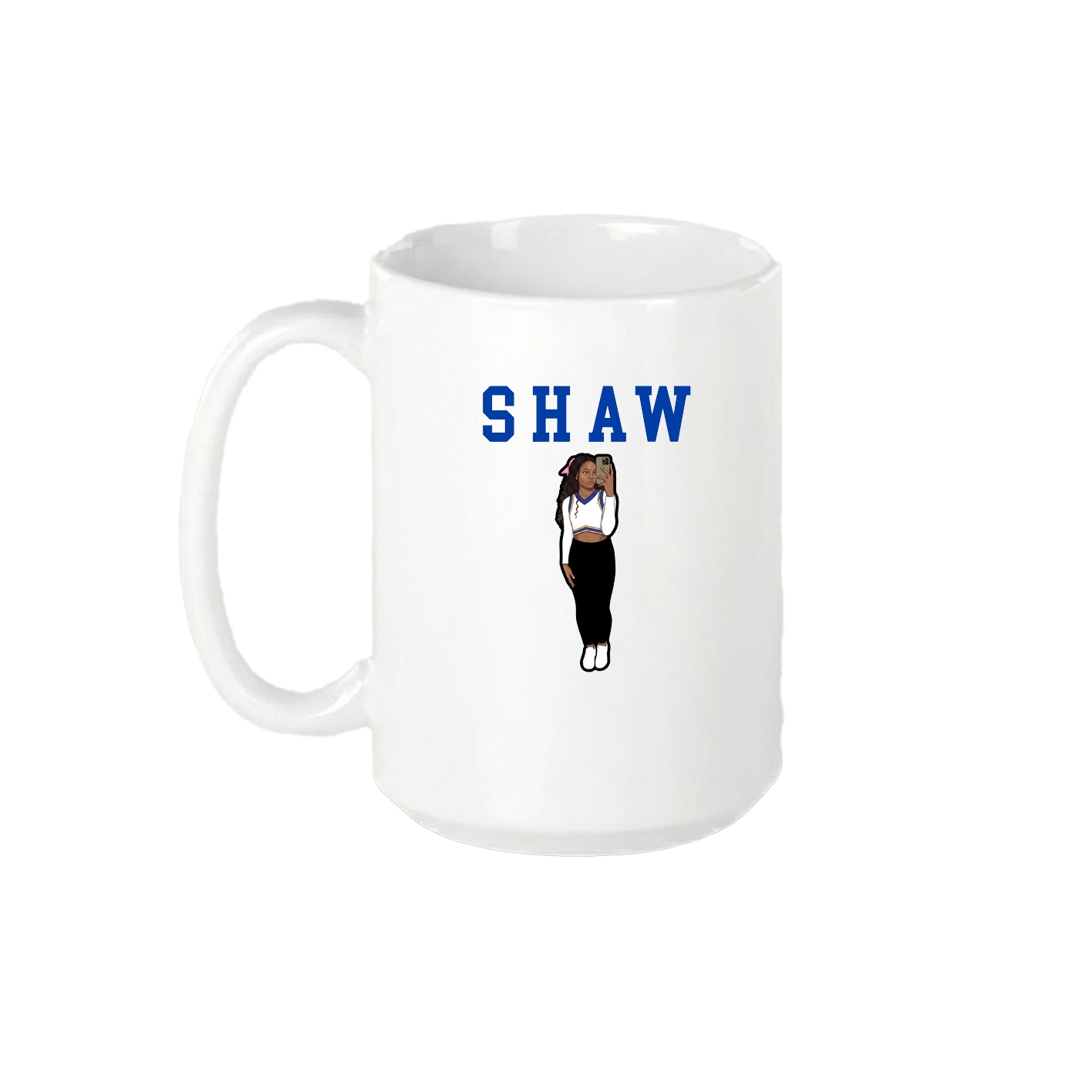 15oz Coffee Mug — Shirsey in White