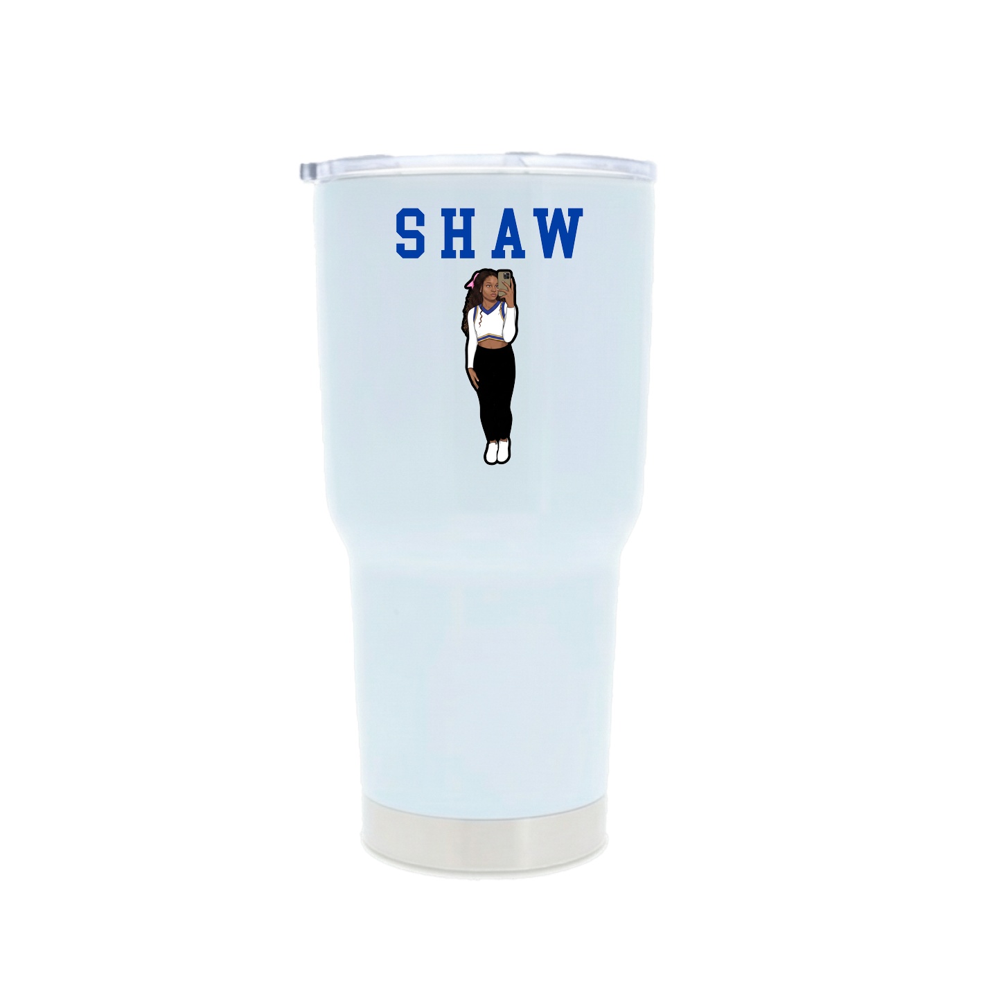 30oz Stainless Steel Tumbler — Shirsey in White