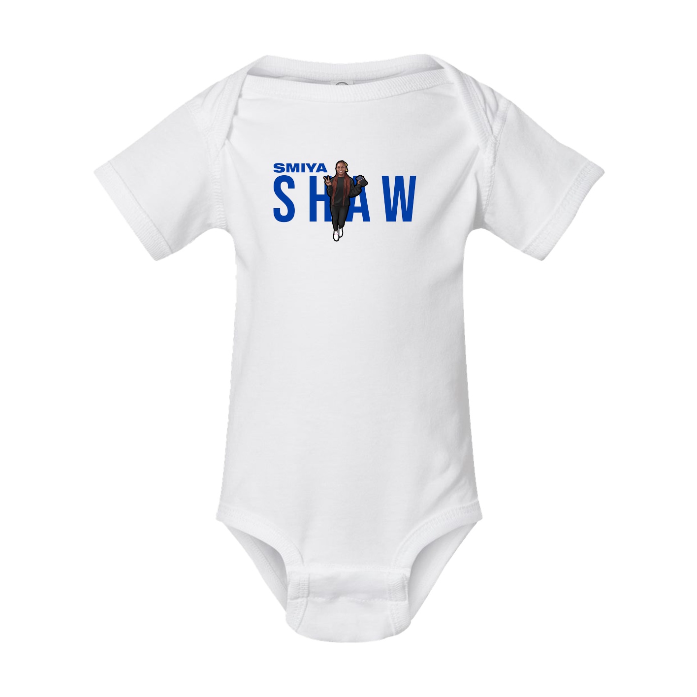 Baby Onesie — Player Name in White