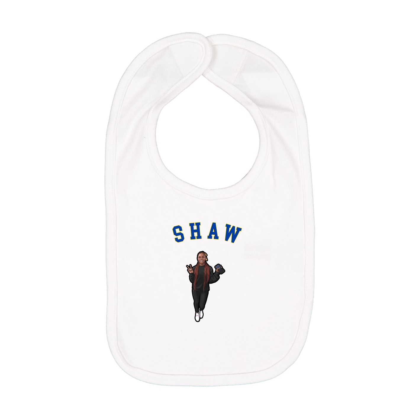Infant Bib — Shirsey Arch in White