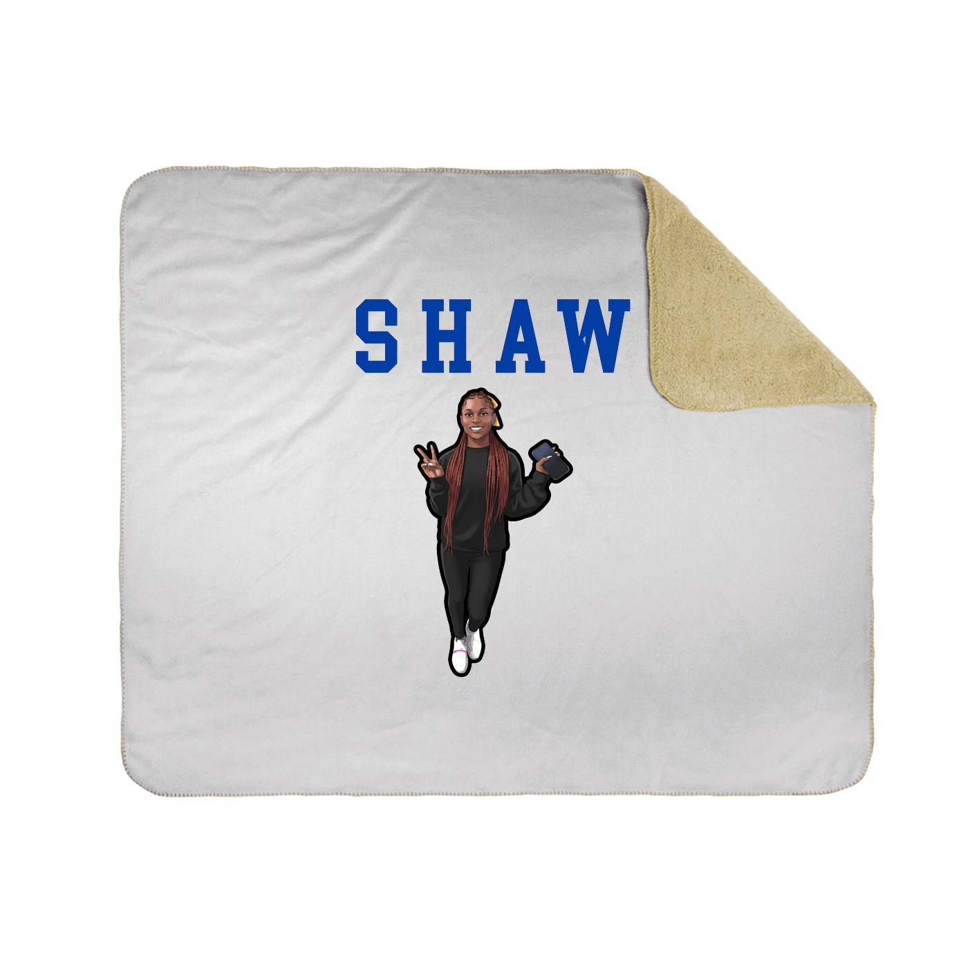 Throw Blanket — Shirsey in White