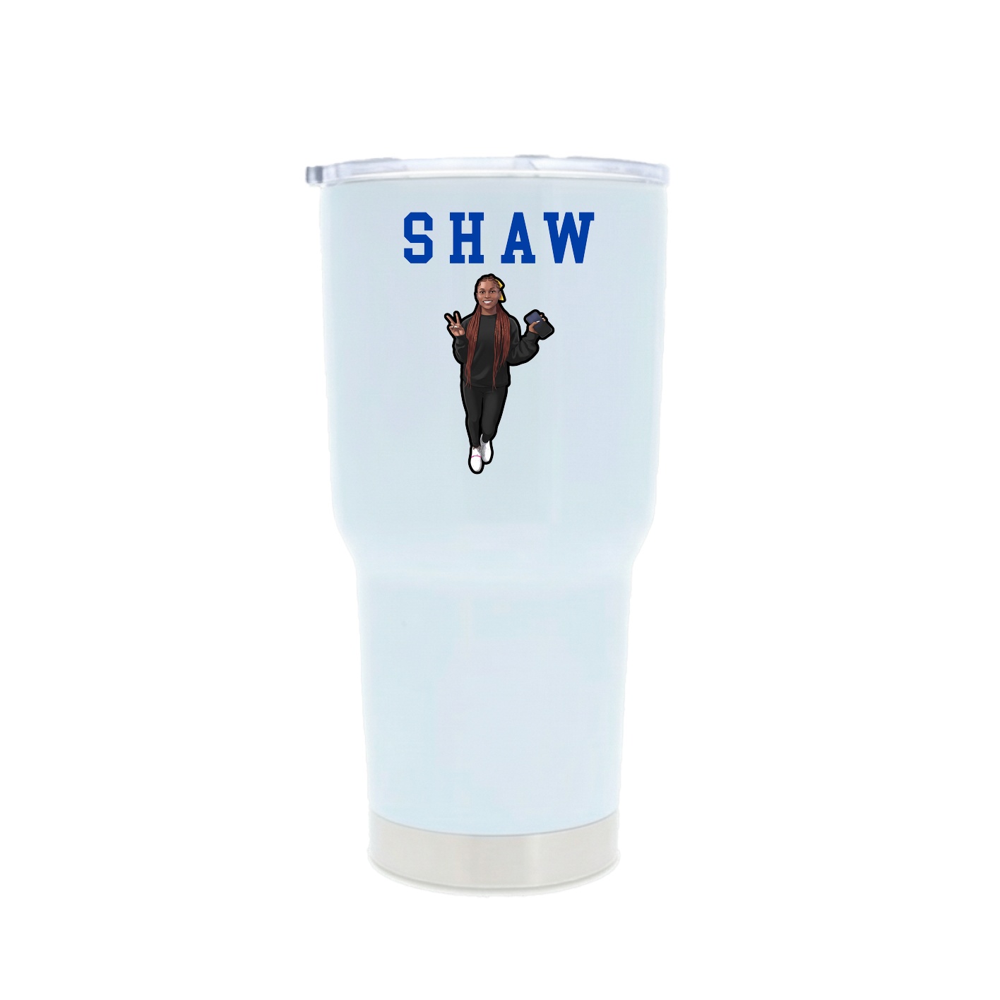 30oz Stainless Steel Tumbler — Shirsey in White