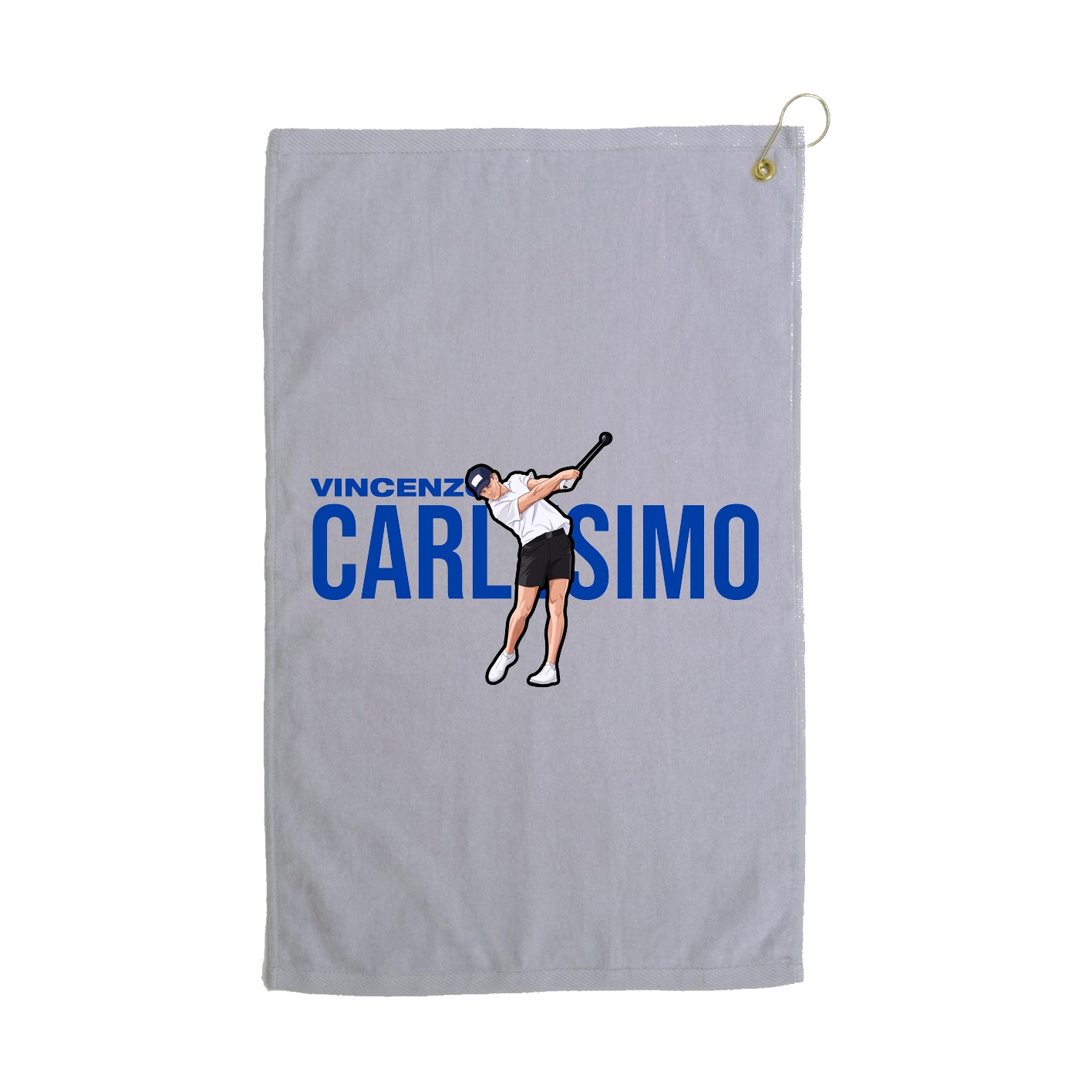 Golf Towel — Player Name in Grey