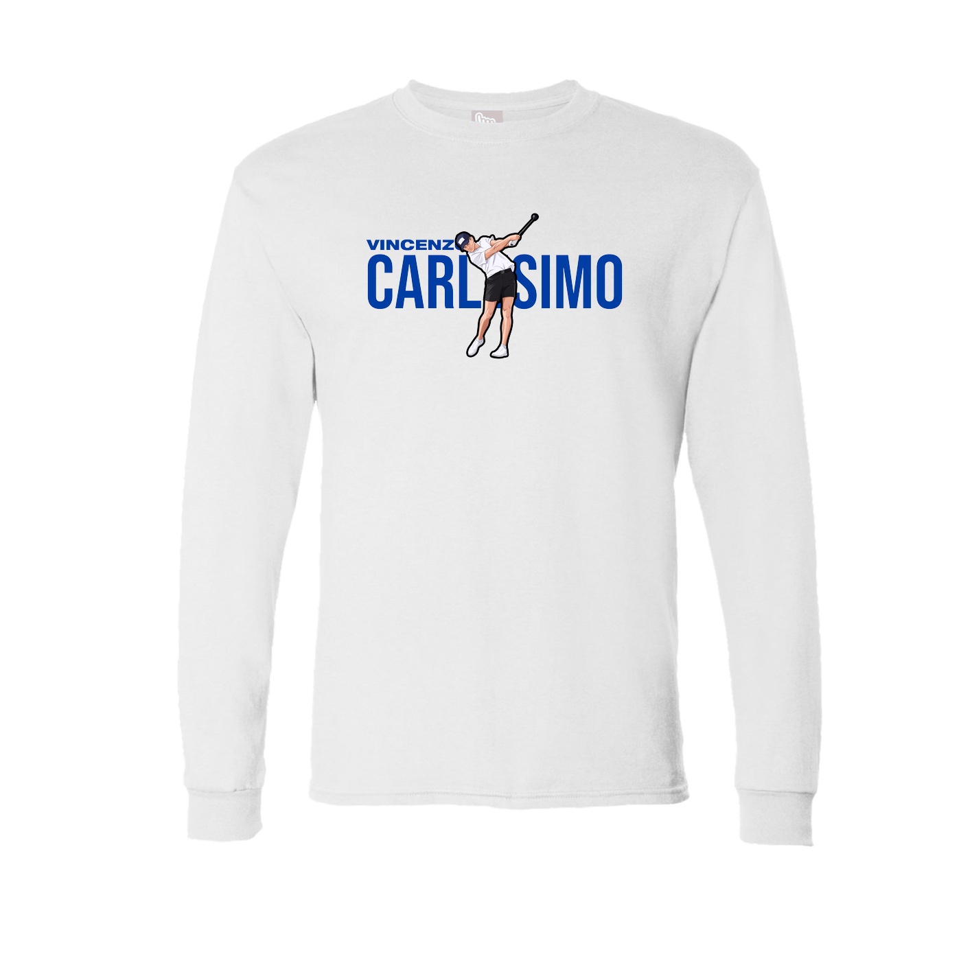 Long Sleeve Tee — Player Name in White