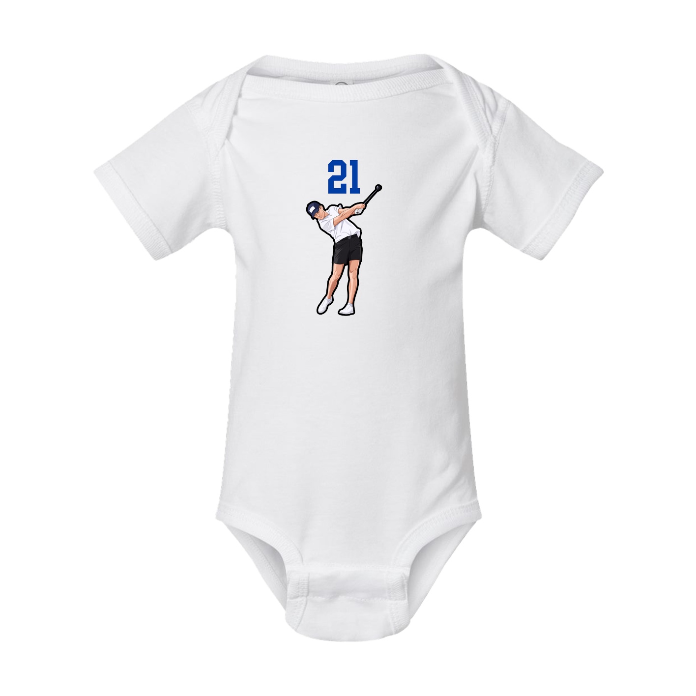 Baby Onesie — Number Top in White