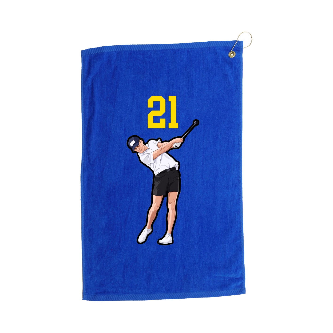 Golf Towel — Number Top in Royal