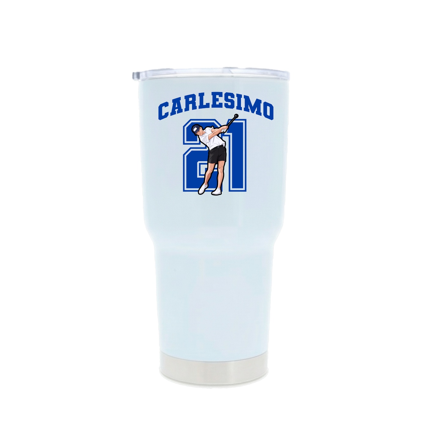 30oz Stainless Steel Tumbler — Number in White