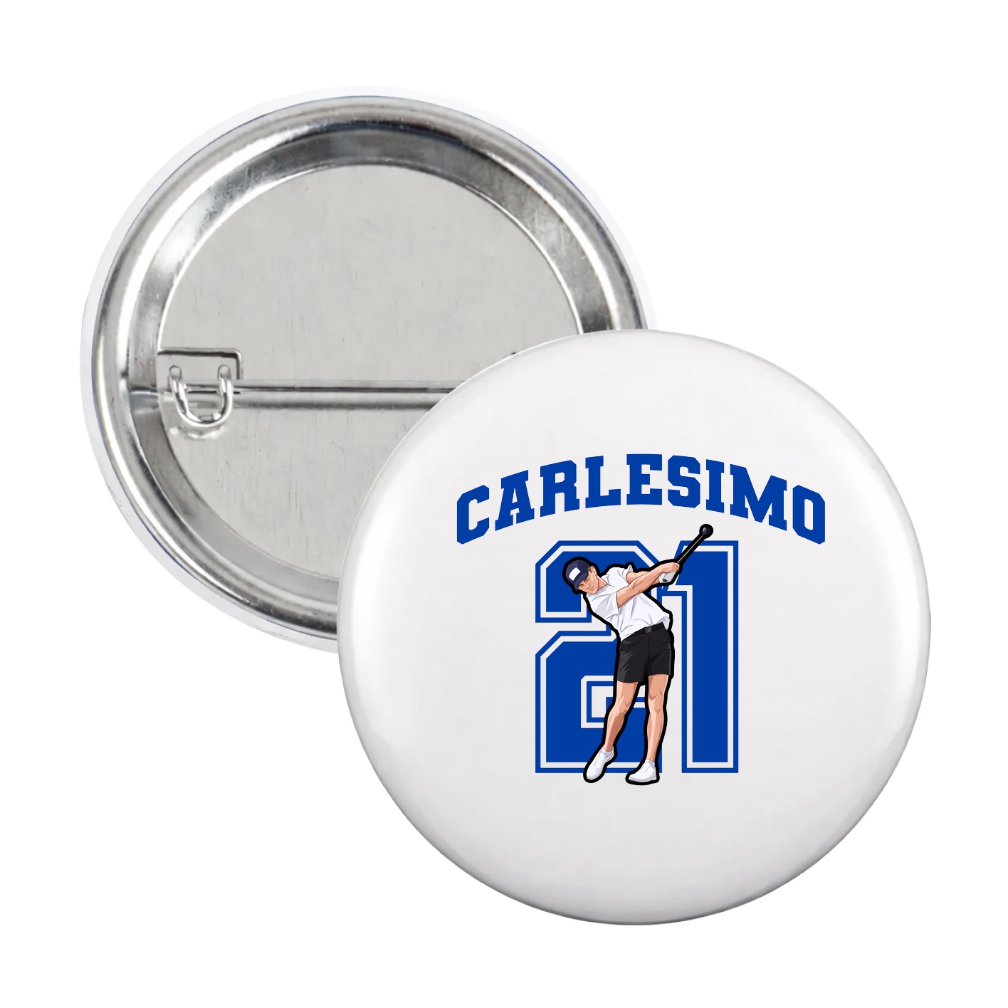 Game Day Button — Number in White