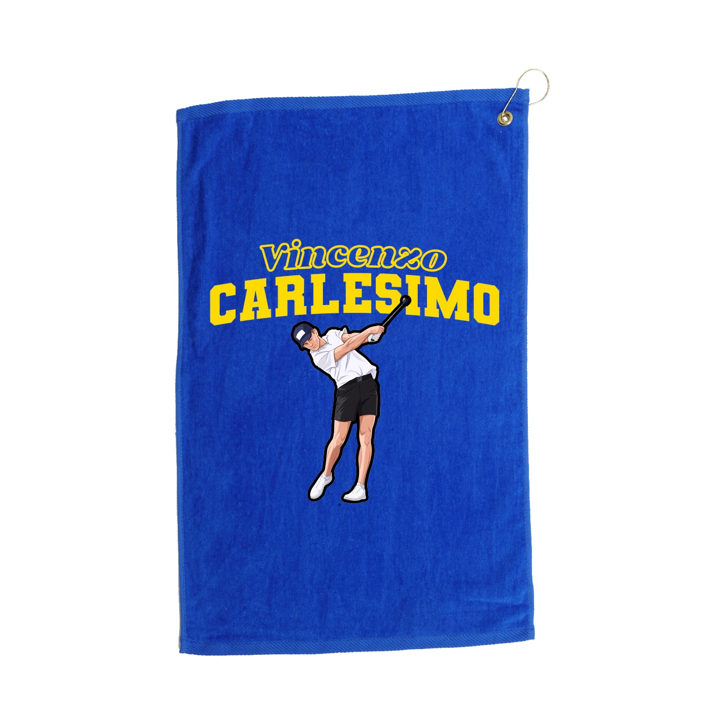 Golf Towel — Name Arch in Royal