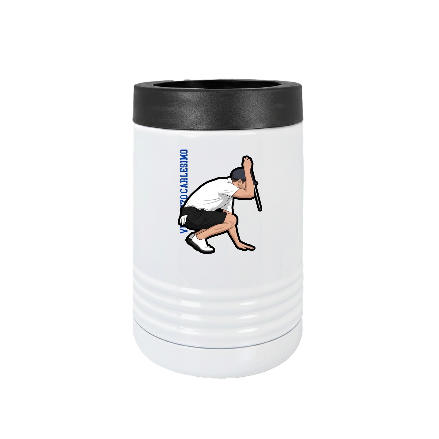 Beverage Holder — Name Vertical in White