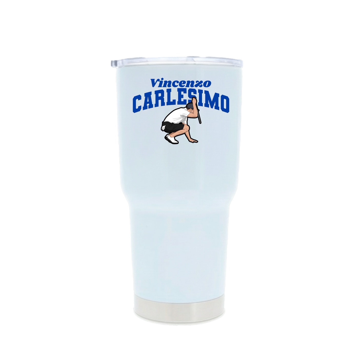 30oz Stainless Steel Tumbler — Signature Arch in White