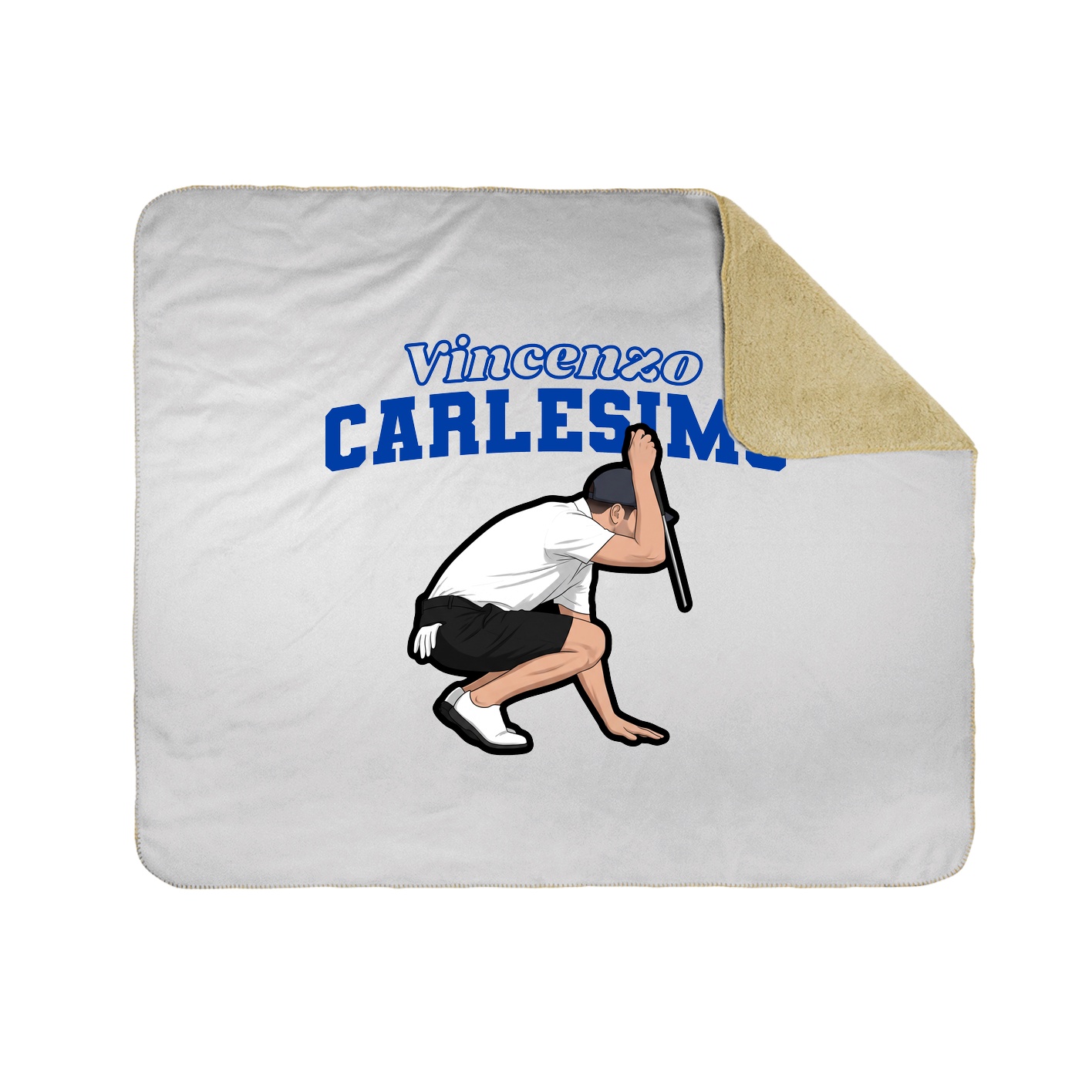 Throw Blanket — Name Arch in White