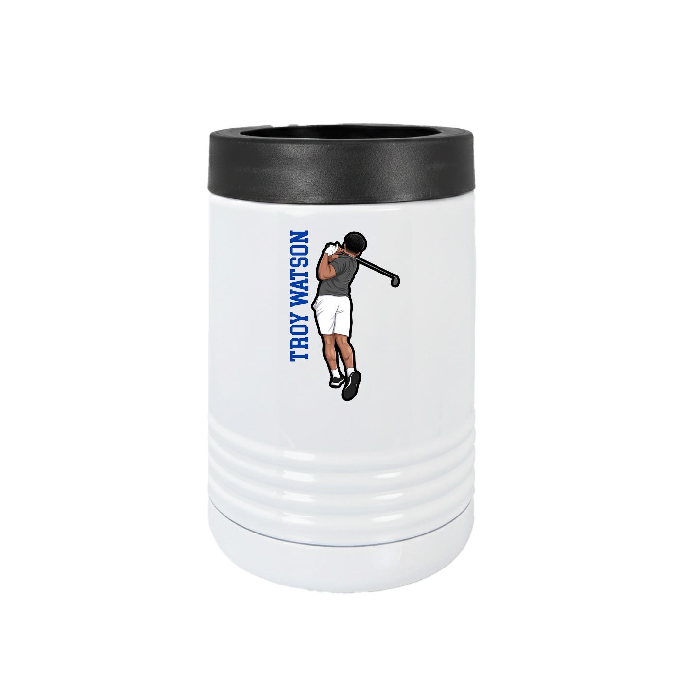 Beverage Holder — Name Vertical in White