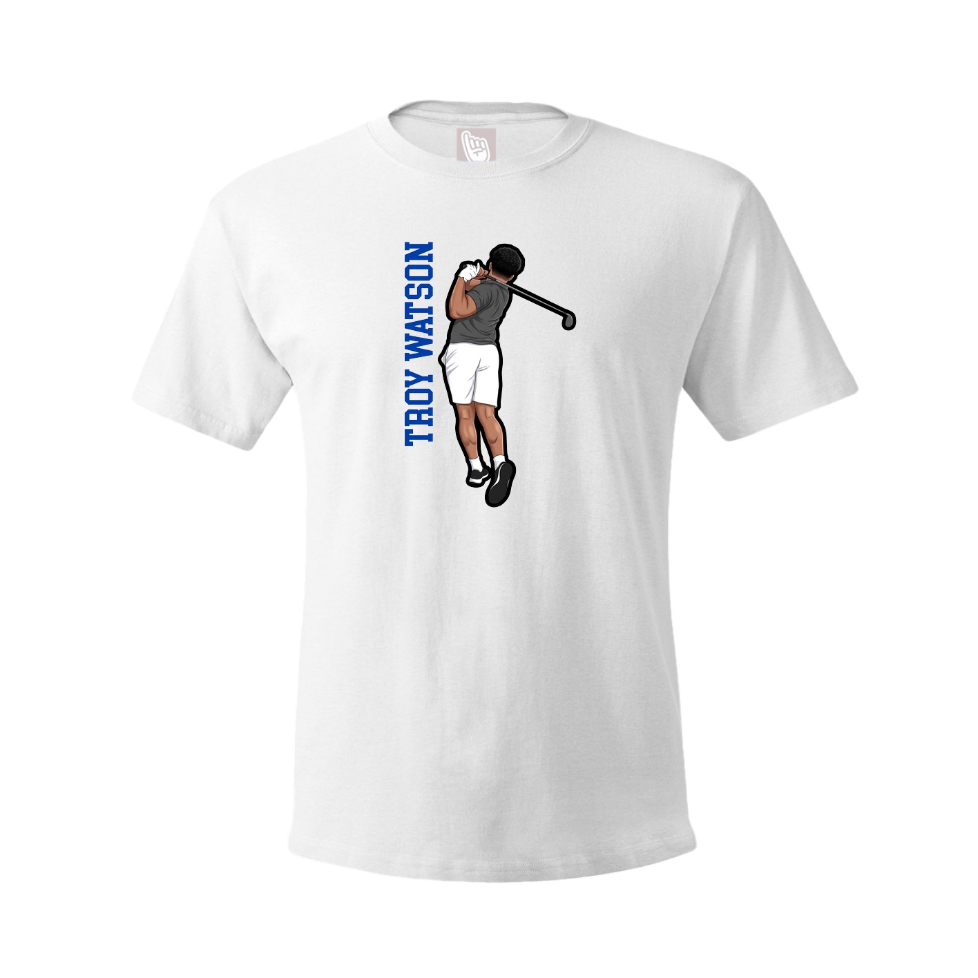 Tee — Name Vertical in White
