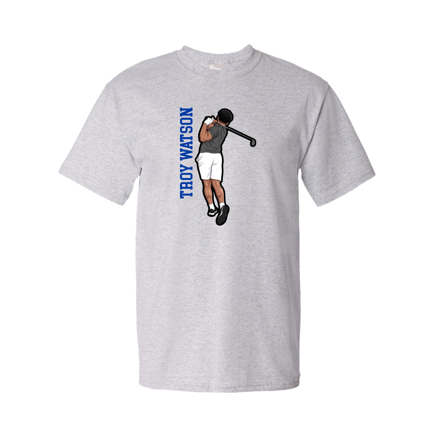 Youth Tee — Name Vertical in Grey