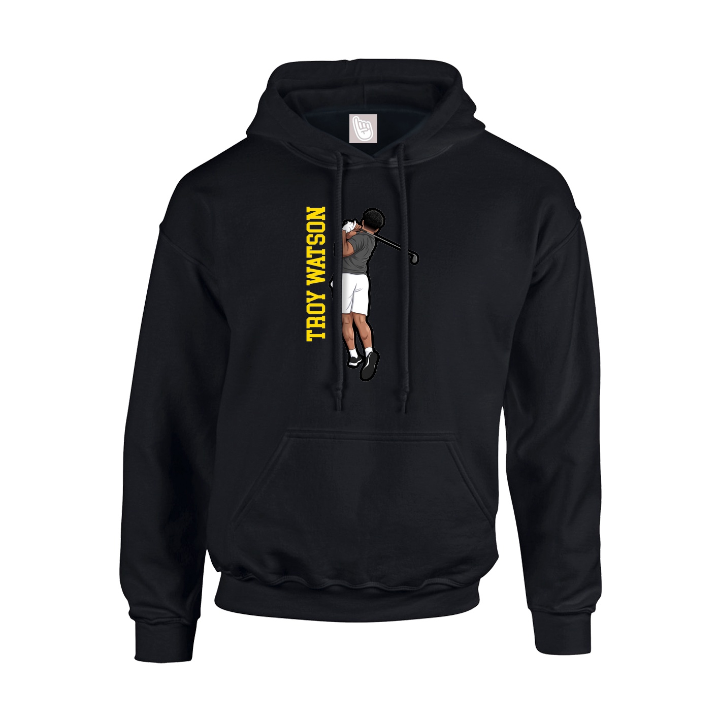 Hoodie — Name Vertical in Black