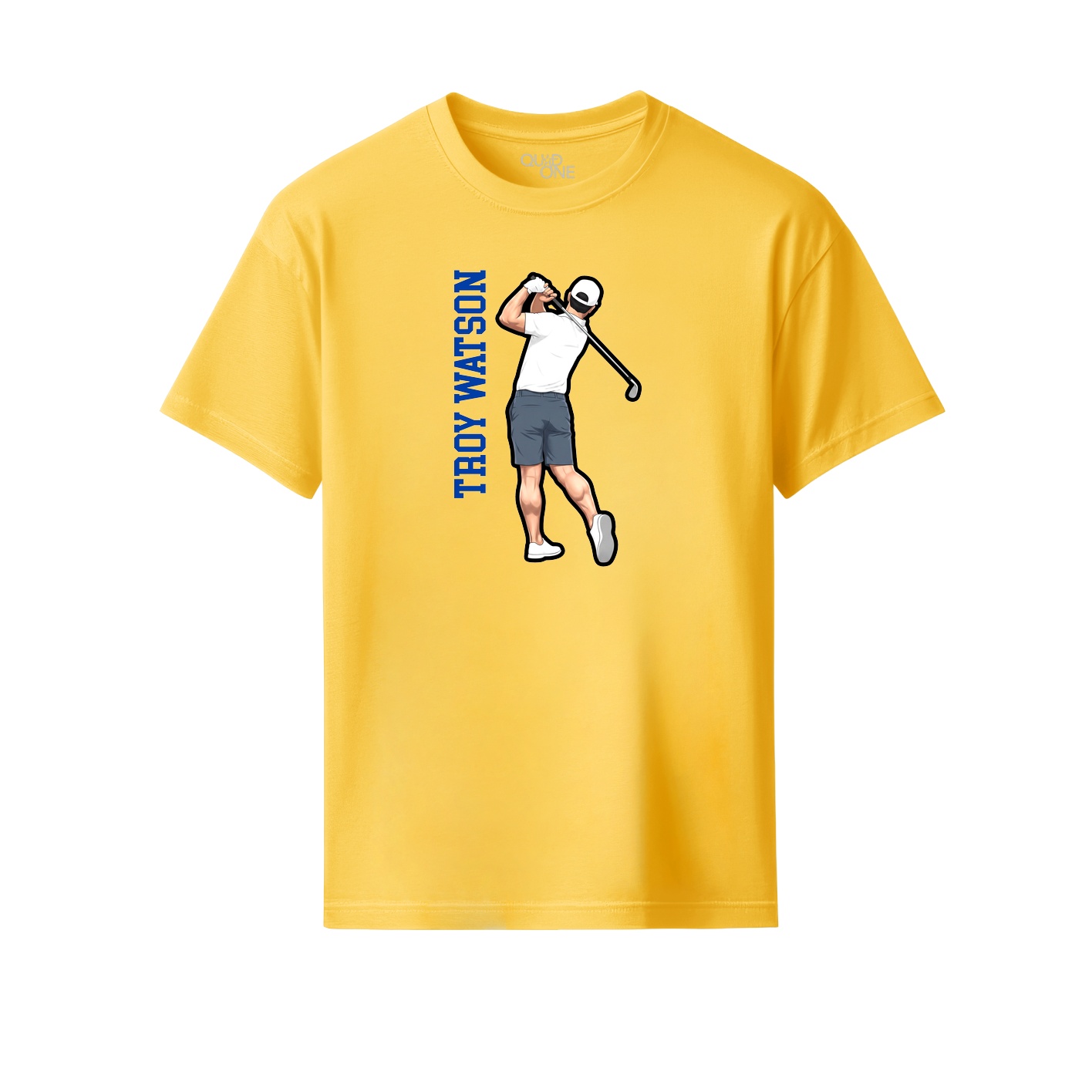 Youth Tee — Name Vertical in Yellow