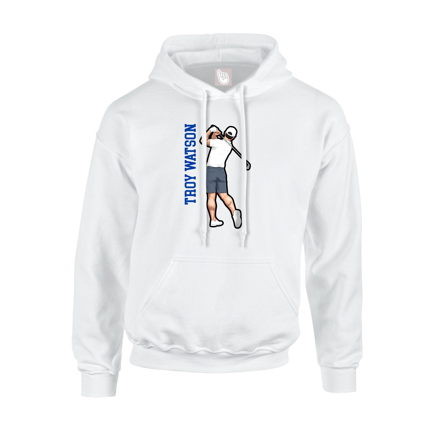 Hoodie — Name Vertical in White