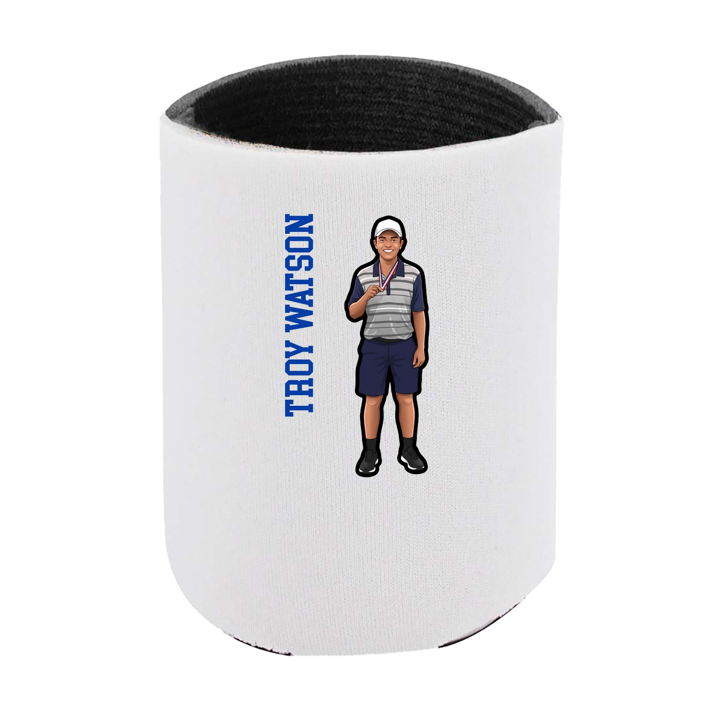 Can Holder — Name Vertical in White