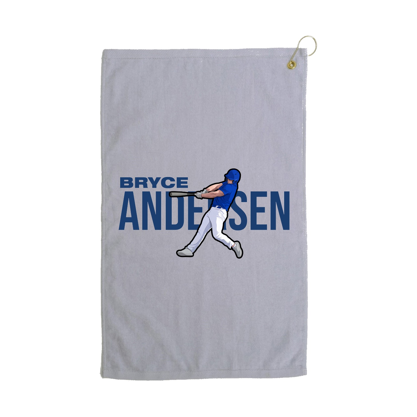 Golf Towel — Player Name in Grey