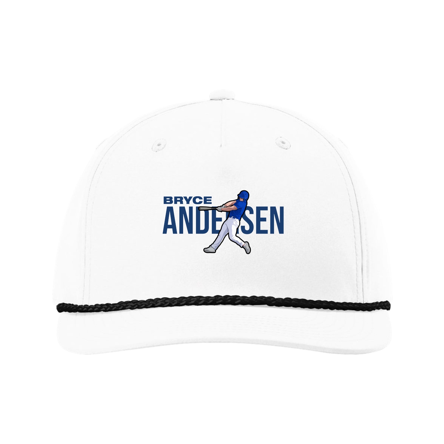 Five-Panel Classic Rope Cap — Player Name in White