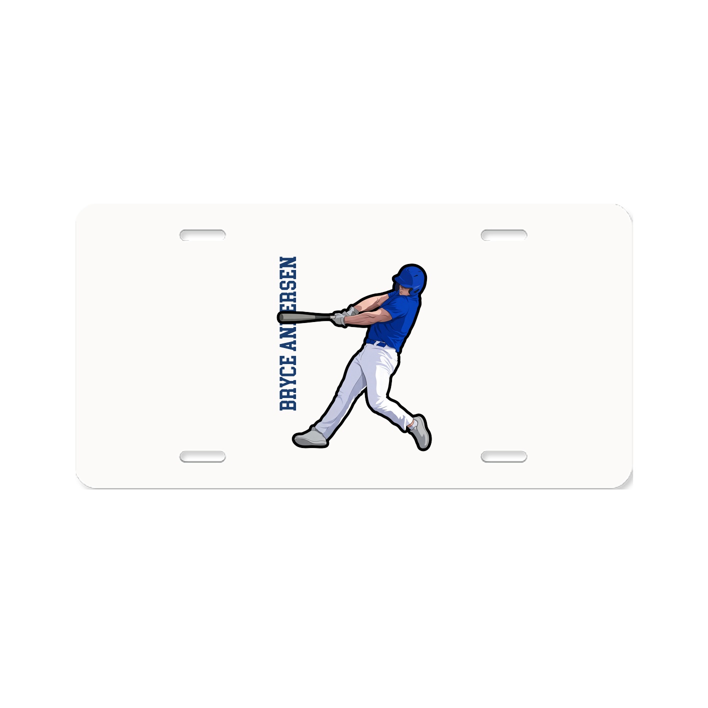 License Plate — Name Vertical in Classic