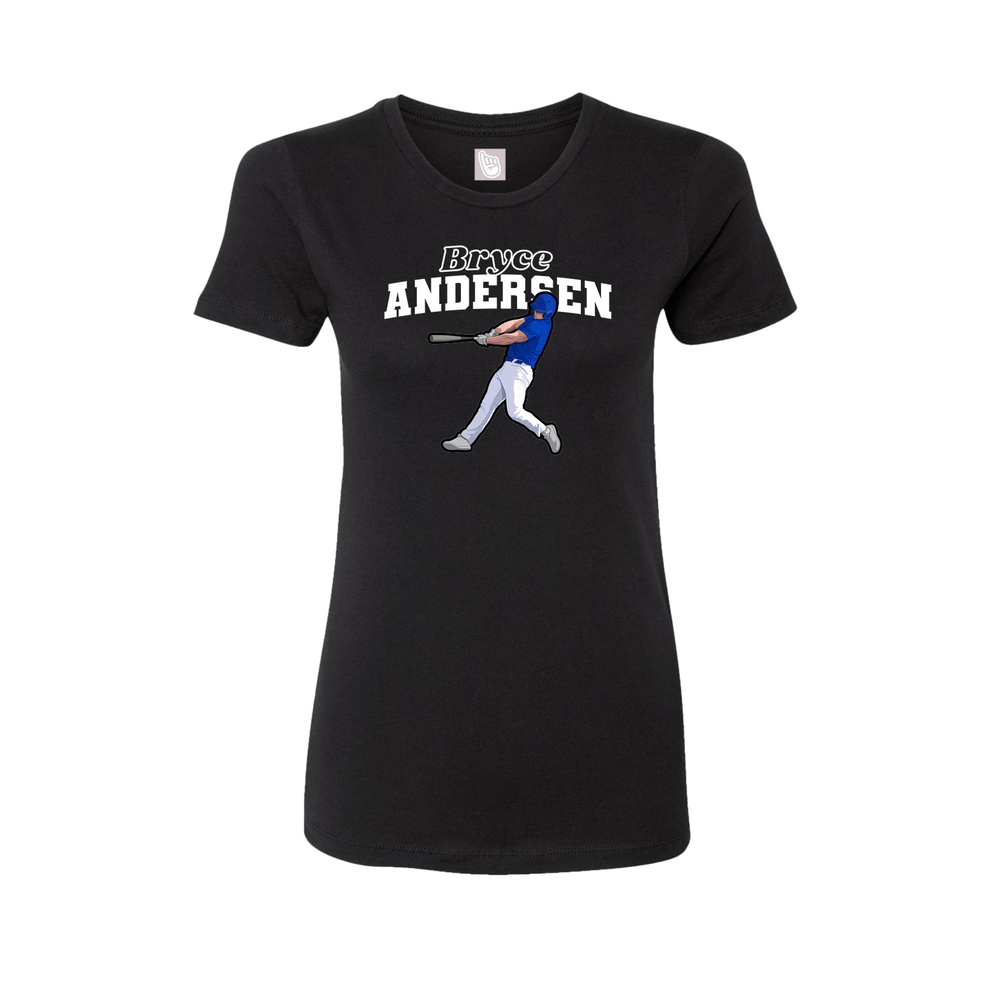 Fitted Women's Tee — Name Arch in Black