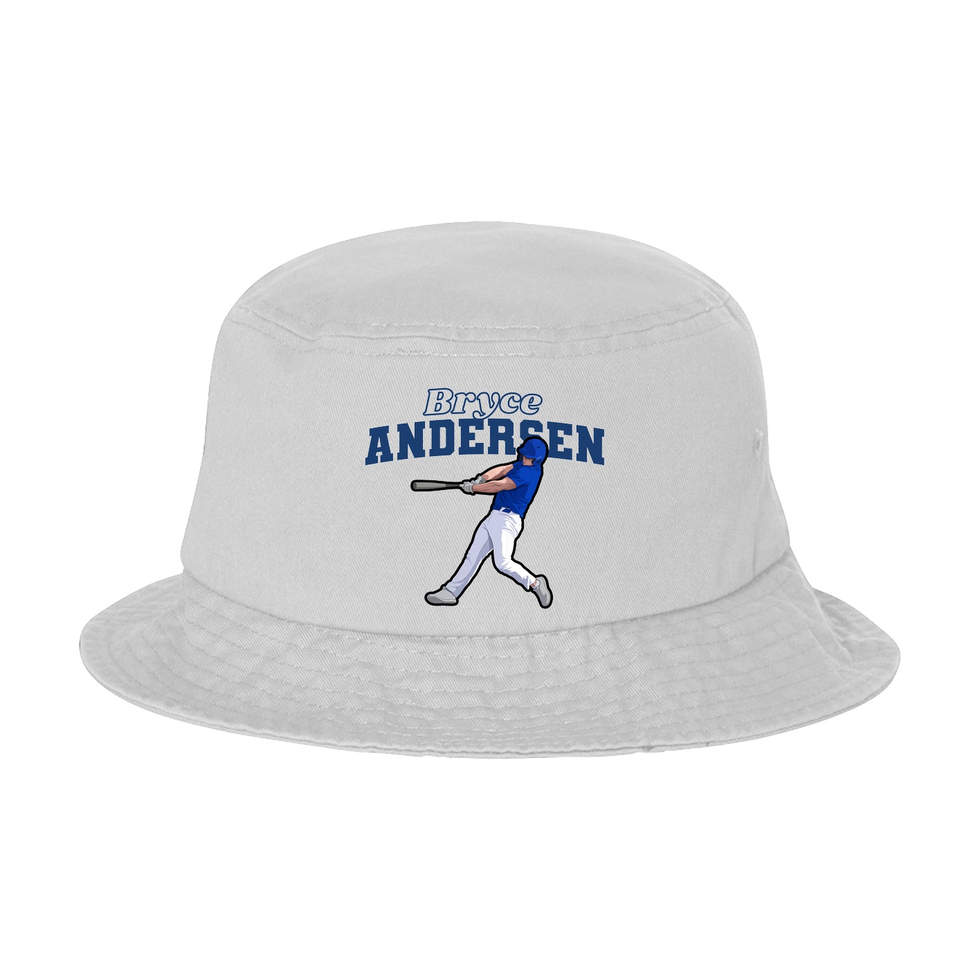 Bucket Cap — Name Arch in White